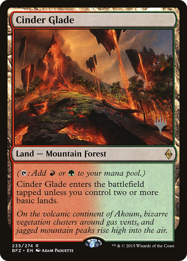Cinder Glade (PPKHM-235) [Promo Pack: Battle for Zendikar Promos] Foil