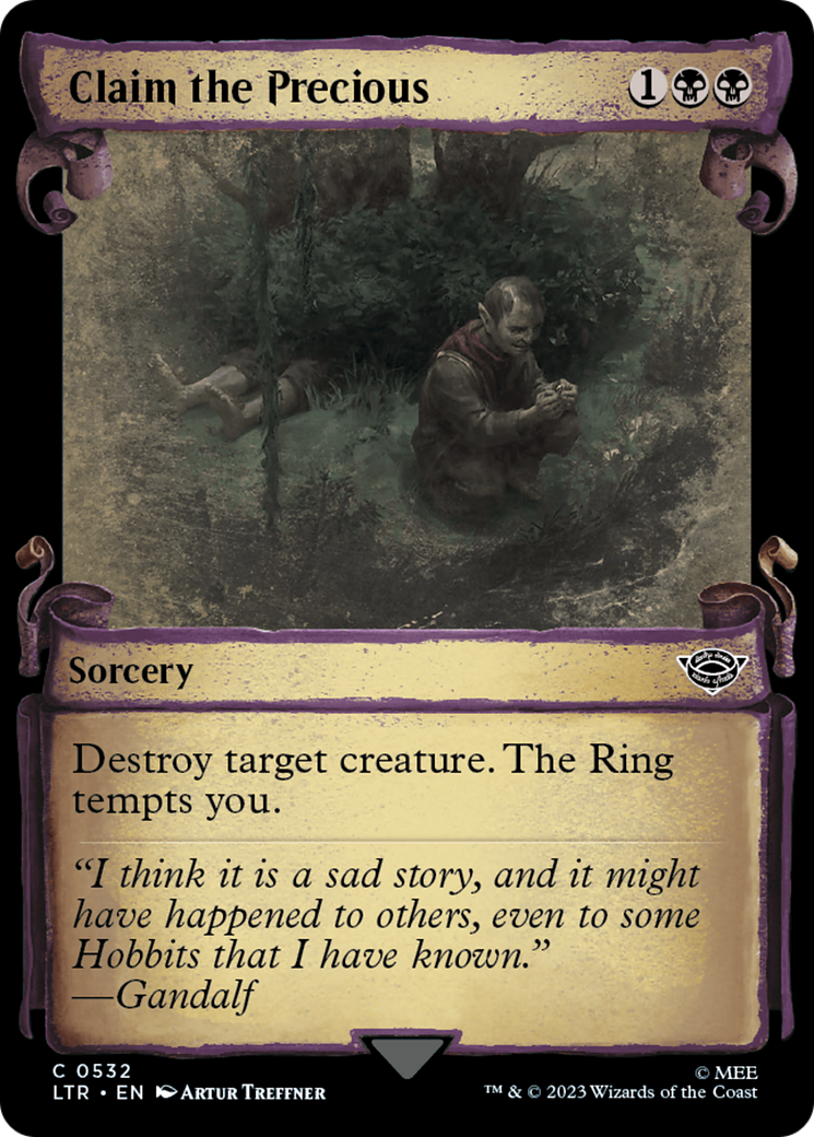 Claim the Precious (Showcase Scrolls) (LTR-532) [The Lord of the Rings: Tales of Middle-earth] Foil