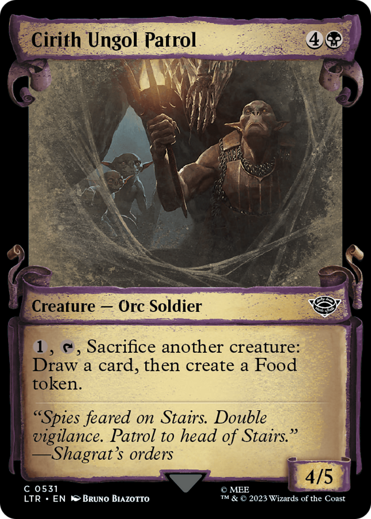 Cirith Ungol Patrol (Showcase Scrolls) (LTR-531) [The Lord of the Rings: Tales of Middle-earth] Foil