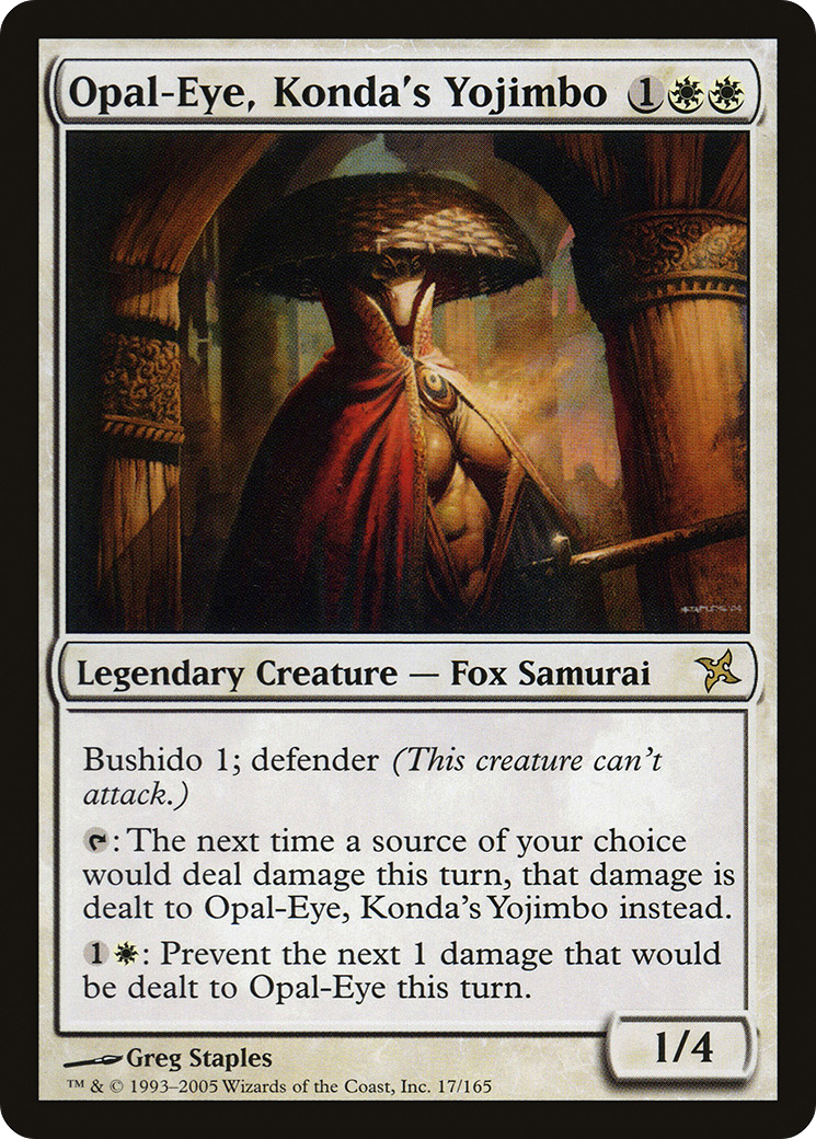 Opal-Eye, Konda's Yojimbo (BOK-017) [Betrayers of Kamigawa] Foil