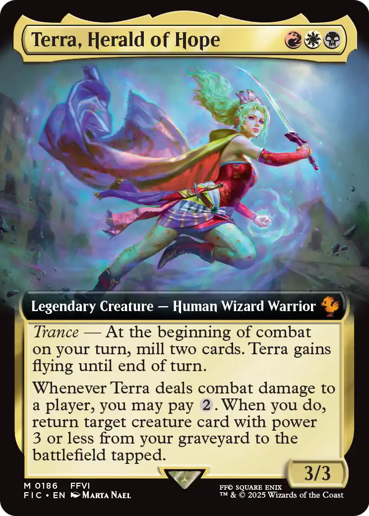 Terra, Herald of Hope (Extended Art) (FIC-186) [Commander: FINAL FANTASY] Foil