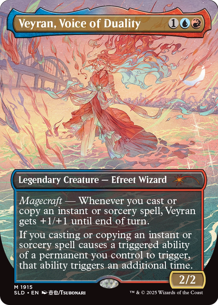 Veyran, Voice of Duality (SLD-1915) (Borderless) [Secret Lair Drop] Foil
