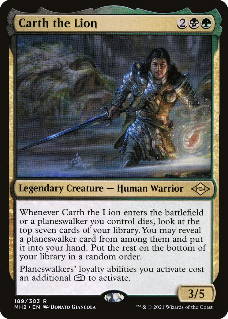 Carth the Lion (MH2-189) [Modern Horizons 2] Foil