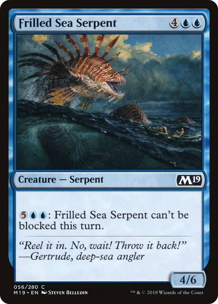 Frilled Sea Serpent (M19-056) [Core Set 2019] Foil