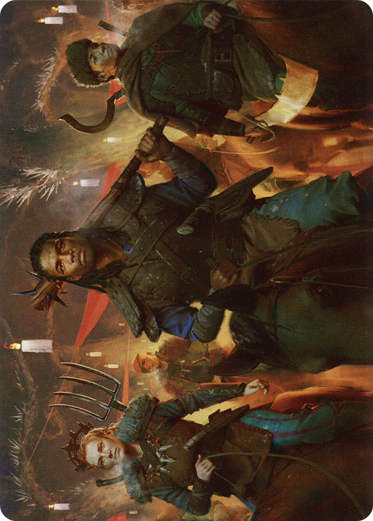 Candlelit Cavalry // Candlelit Cavalry (AMID-048) (Borderless) [Midnight Hunt Art Series] Foil