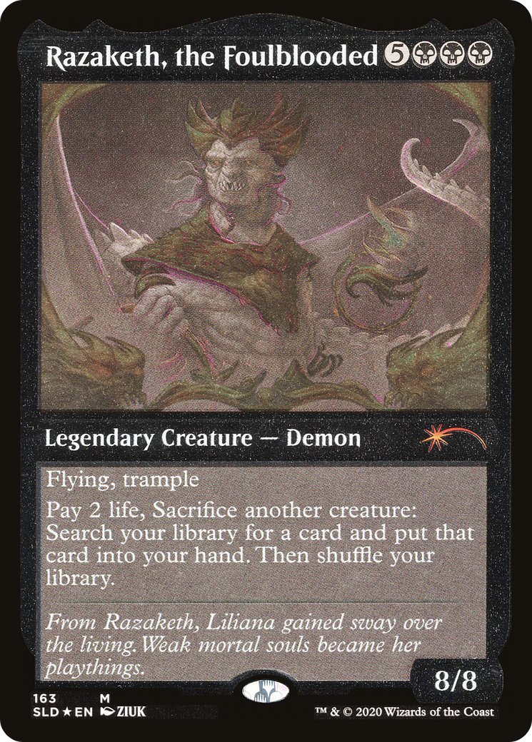 Razaketh, the Foulblooded (SLD-163★) [Secret Lair Drop] Etched Foil