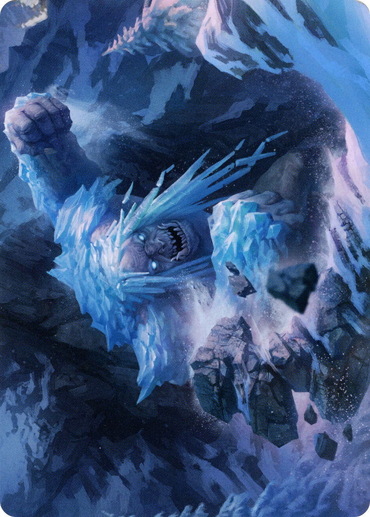 Icehide Troll // Icehide Troll (ASKHM-046) (Borderless) [Art Series: Kaldheim] Foil