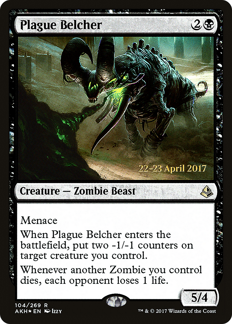 Plague Belcher (PRE-104S) [Amonkhet Promos] Foil