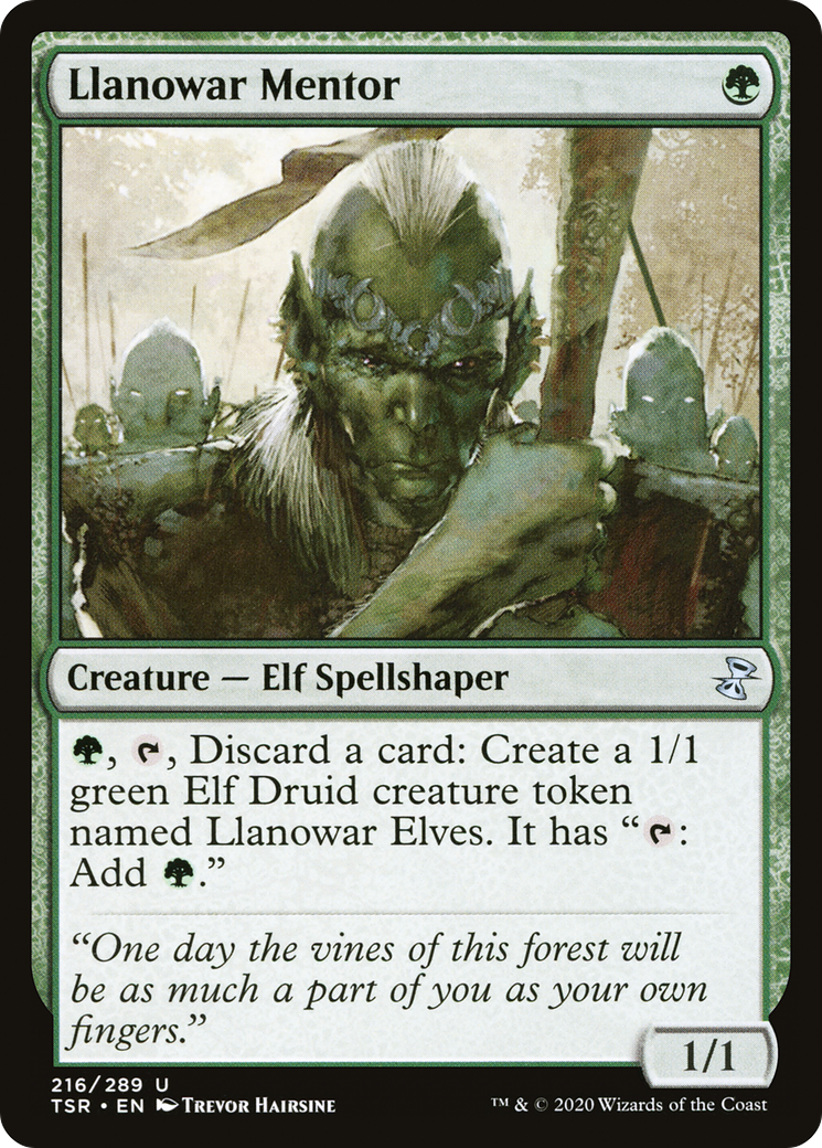 Llanowar Mentor (TSR-216) [Time Spiral Remastered] Foil