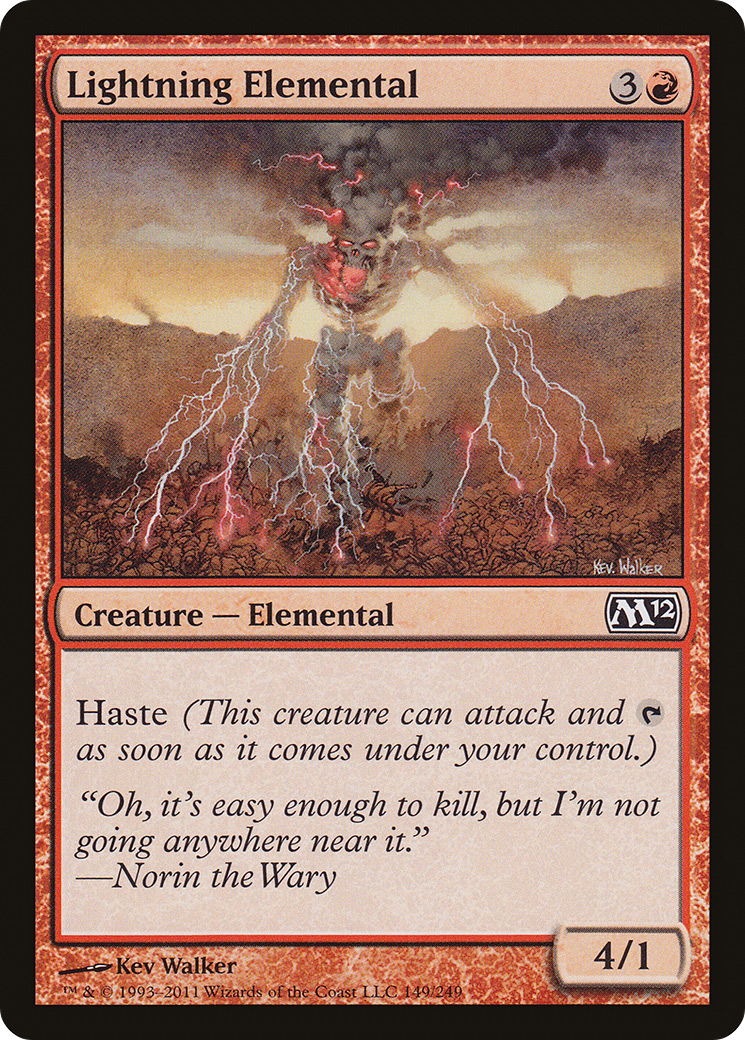 Lightning Elemental (M12-149) [Magic 2012]