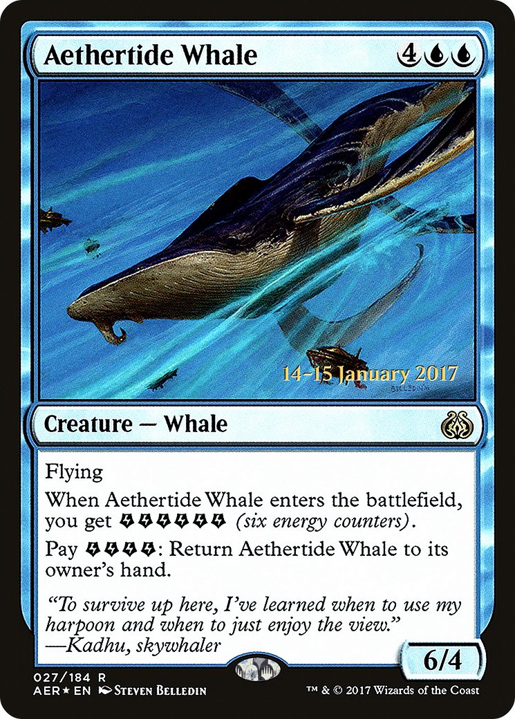 Aethertide Whale (PRE-27S) [Aether Revolt Promos] Foil