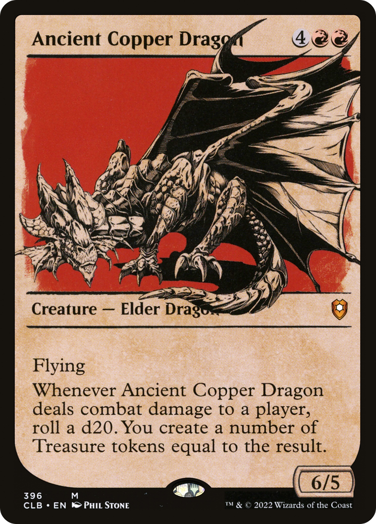 Ancient Copper Dragon (Showcase) (CLB-396) [Commander Legends: Battle for Baldur's Gate] Foil