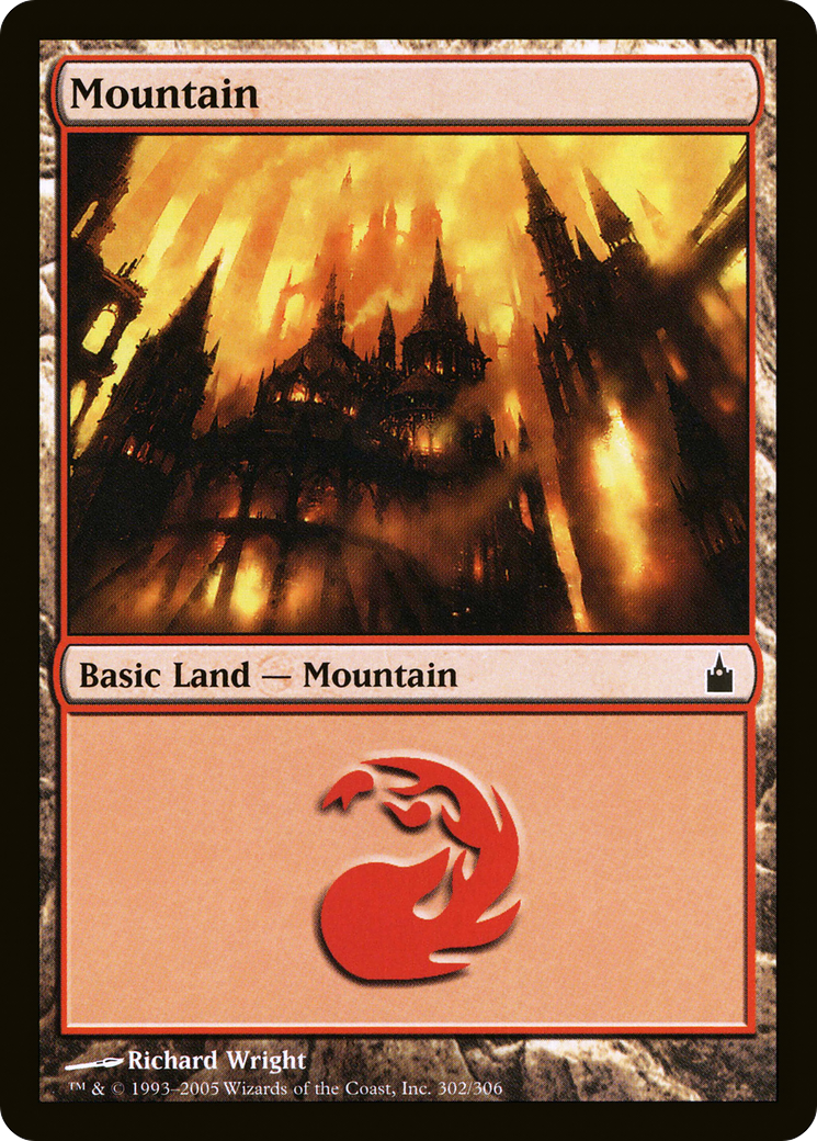 Mountain (RAV-302) [Ravnica: City of Guilds] Foil