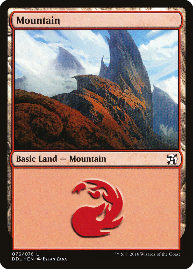Mountain (DDU-076) [Duel Decks: Elves vs. Inventors]