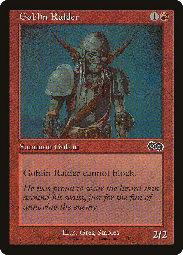 Goblin Raider (USG-194) [Urza's Saga]