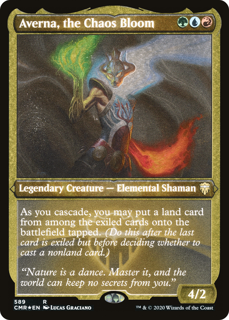Averna, the Chaos Bloom (Foil Etched) (CMR-589) [Commander Legends] Etched Foil