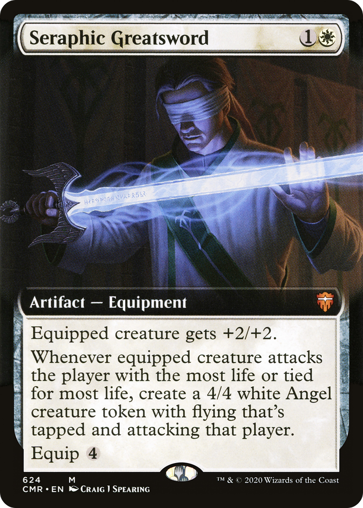 Seraphic Greatsword (Extended Art) (CMR-624) [Commander Legends] Foil