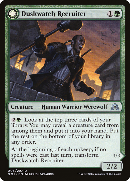 Duskwatch Recruiter // Krallenhorde Howler (SOI-203) [Shadows over Innistrad]