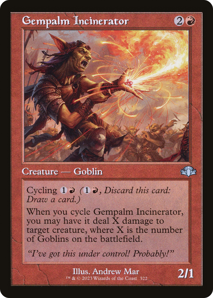 Gempalm Incinerator (Retro Frame) (DMR-322) [Dominaria Remastered] Foil