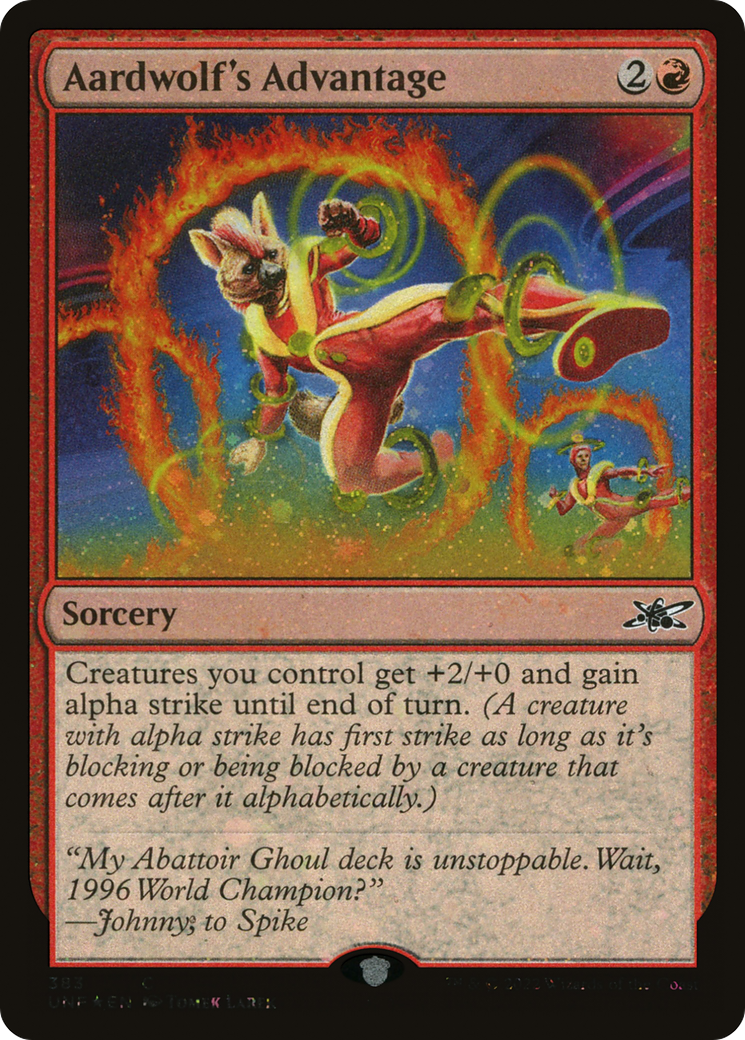 Aardwolf's Advantage (Galaxy Foil) (UNF-383) [Unfinity] Foil