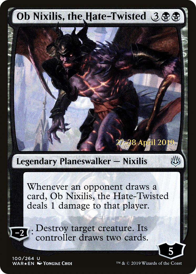Ob Nixilis, the Hate-Twisted (PRE-100S) [War of the Spark Promos] Foil