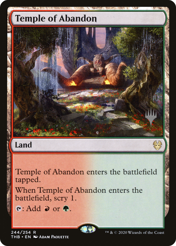 Temple of Abandon (PPTHB-244) [Promo Pack: Theros Beyond Death Promos]