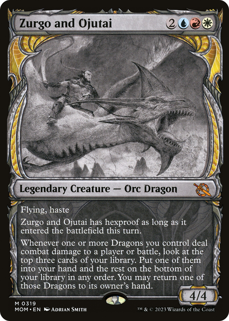 Zurgo and Ojutai (Showcase) (MOM-319) [March of the Machine] Foil