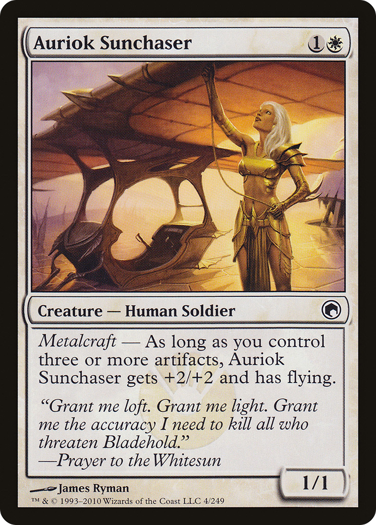 Auriok Sunchaser (SOM-004) [Scars of Mirrodin] Foil