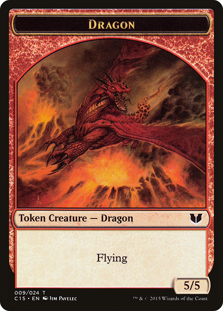 Dragon // Dragon Double-Sided Token (C15-9 // 9) [Commander 2015 Tokens]