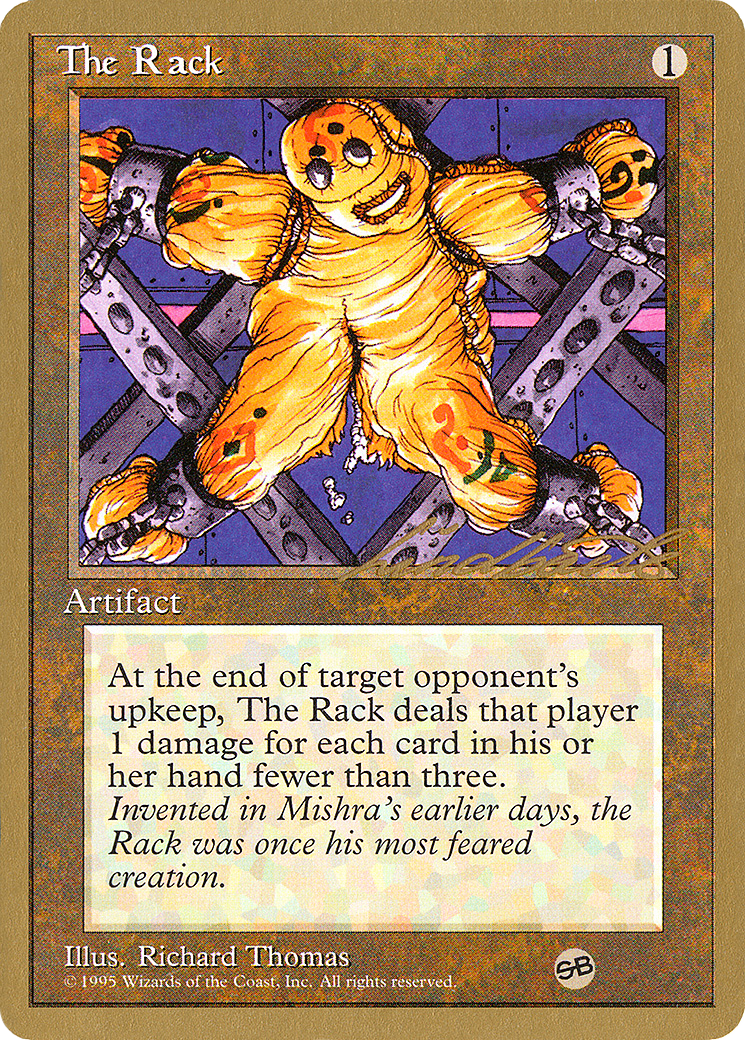 The Rack - 1996 Leon Lindback (4ED) (SB) [Pro Tour Collector Set]