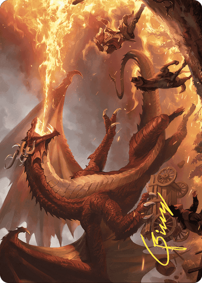 Realm-Scorcher Hellkite // Realm-Scorcher Hellkite (AWOE-019) (Borderless) [Wilds of Eldraine Art Series]