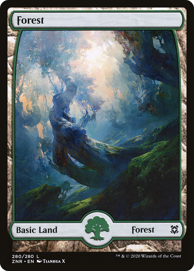 Forest (280) - Full Art (ZNR-280) [Zendikar Rising] Foil