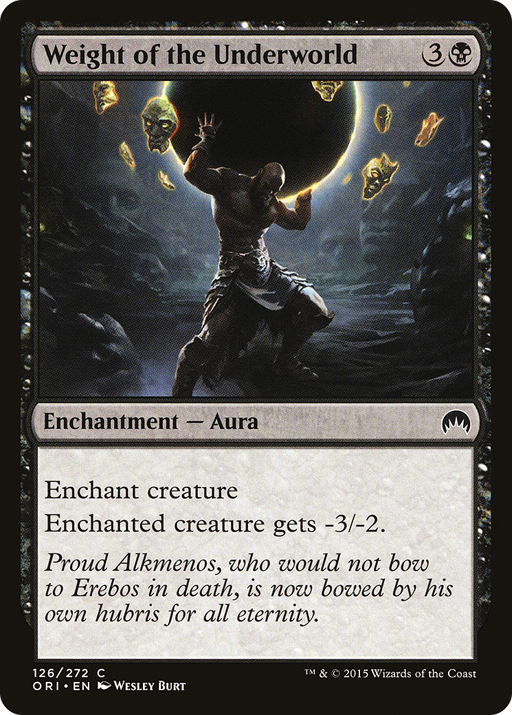 Weight of the Underworld (ORI-126) [Magic Origins] Foil
