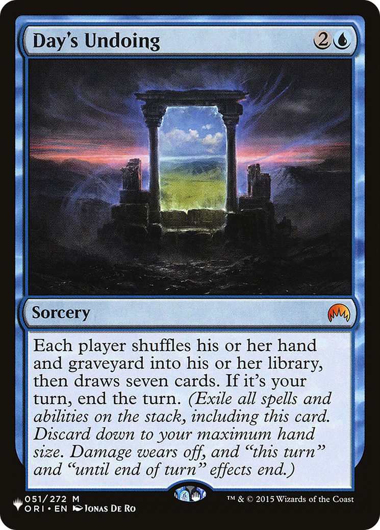 Day's Undoing (LIST-ORI-51) [The List]