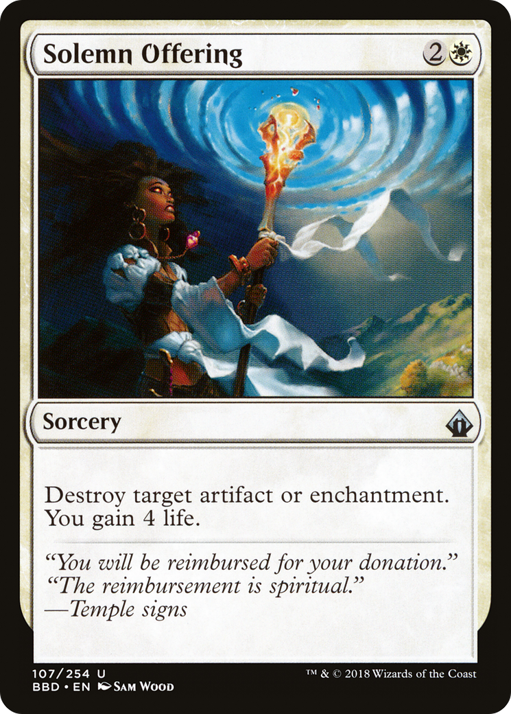 Solemn Offering (BBD-107) [Battlebond] Foil