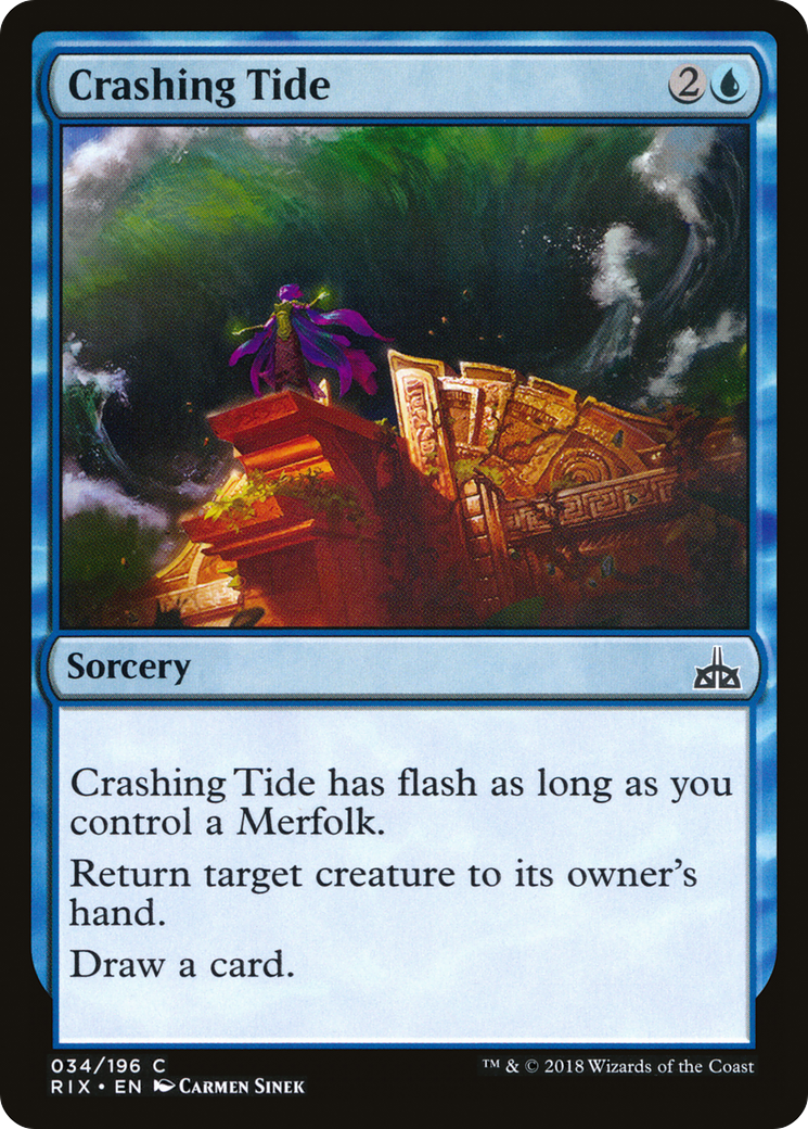 Crashing Tide (RIX-034) [Rivals of Ixalan] Foil