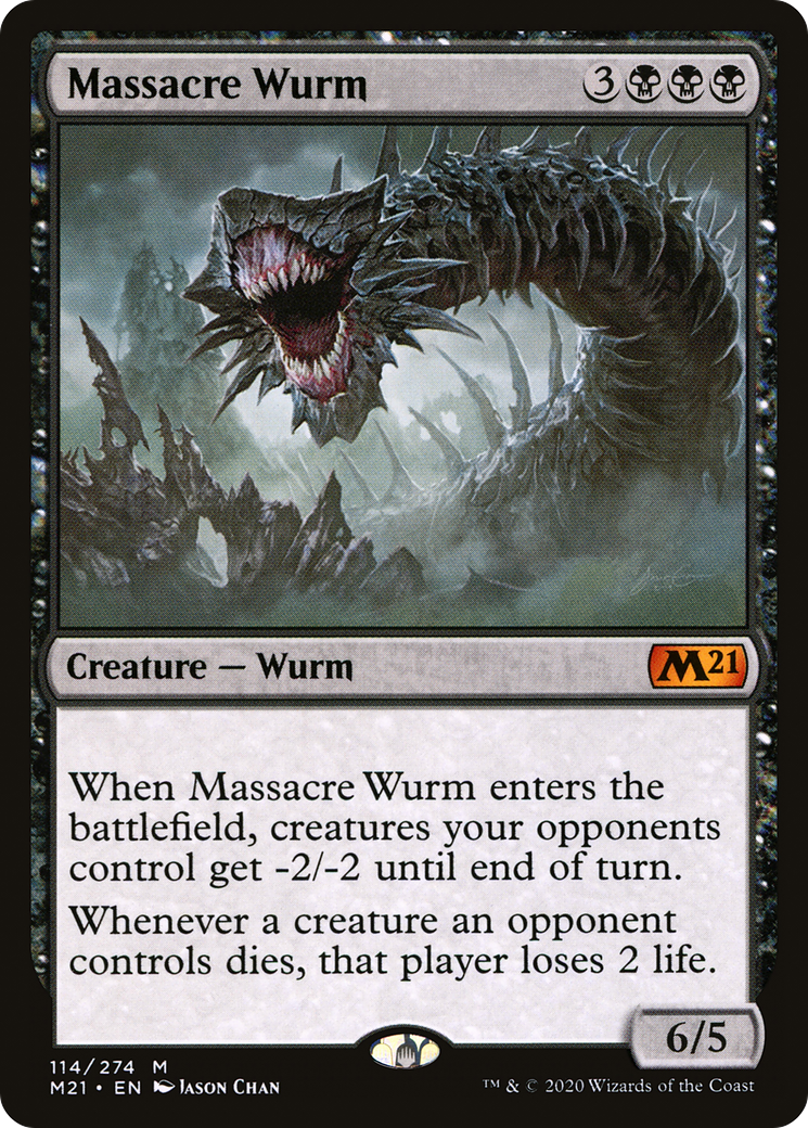 Massacre Wurm (M21-114) [Core Set 2021] Foil