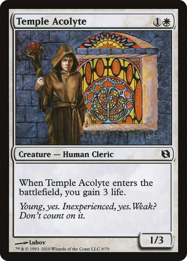 Temple Acolyte (DDF-009) [Duel Decks: Elspeth vs. Tezzeret]