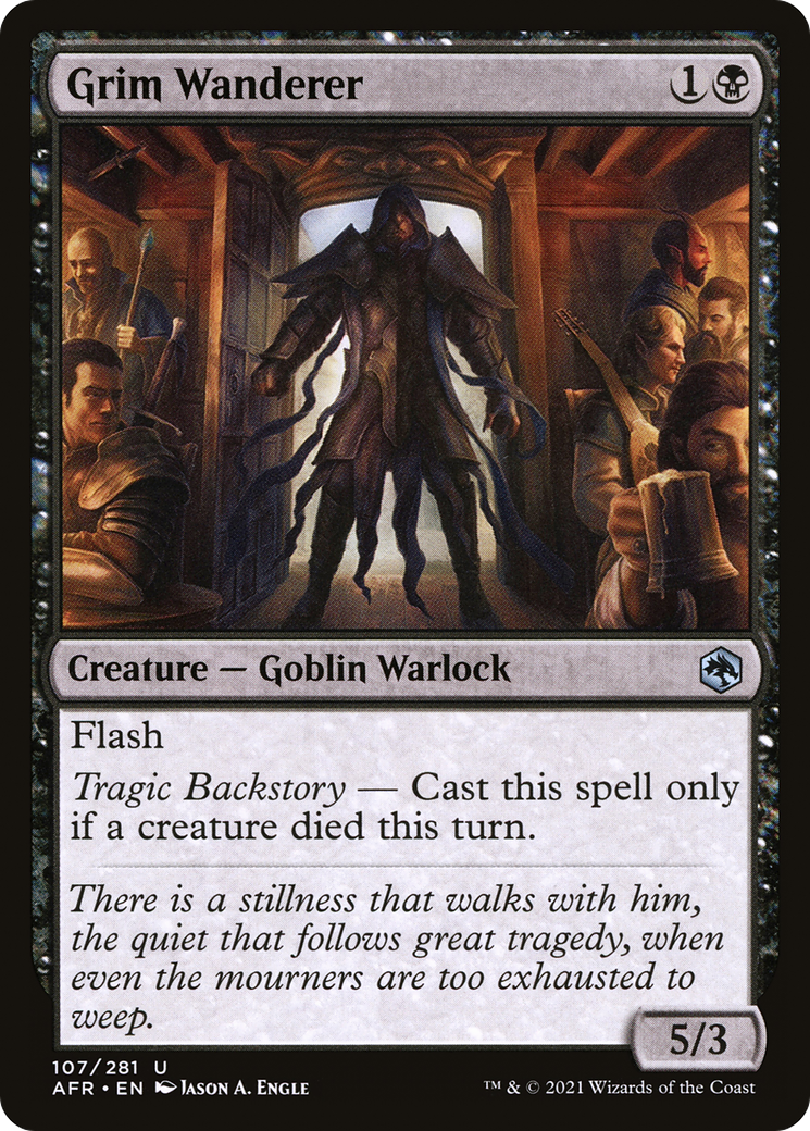 Grim Wanderer (AFR-107) [Adventures in the Forgotten Realms] Foil