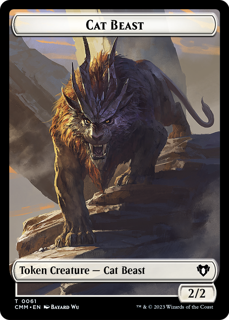 Cat Beast (TCMM-061) [Commander Masters Tokens] Foil