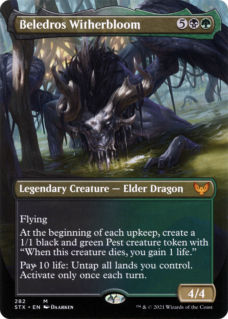 Beledros Witherbloom (Borderless) (STX-282) [Strixhaven: School of Mages] Foil