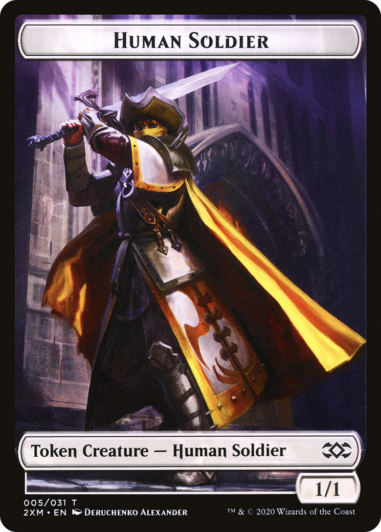 Human Soldier (T2XM-005) [Double Masters Tokens]