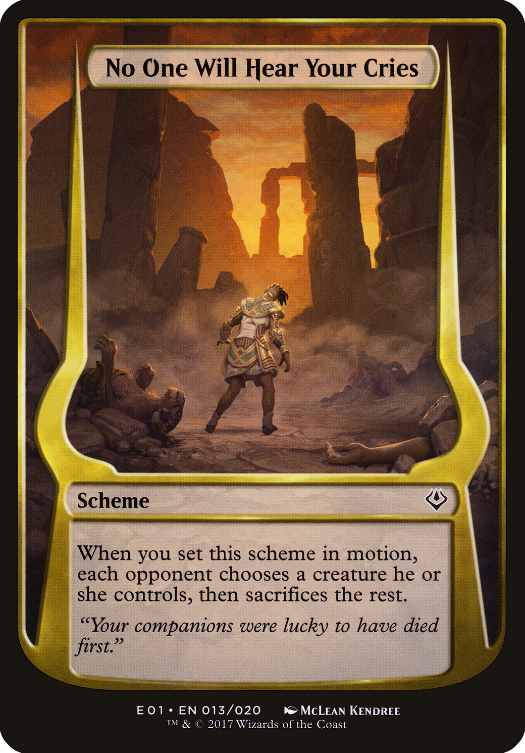 No One Will Hear Your Cries (Archenemy: Nicol Bolas) (OVER-013) [Archenemy: Nicol Bolas Schemes]