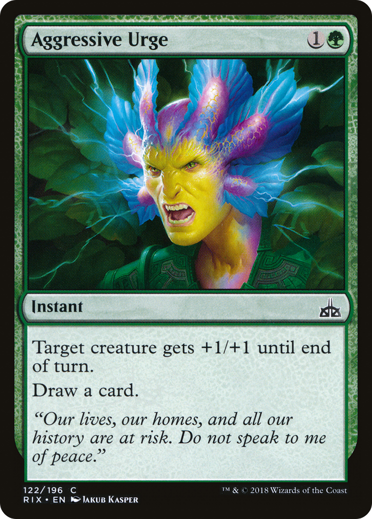 Aggressive Urge (RIX-122) [Rivals of Ixalan] Foil