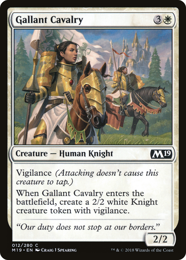 Gallant Cavalry (M19-012) [Core Set 2019] Foil