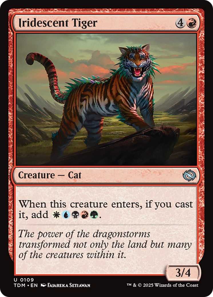 Iridescent Tiger (TDM-109) [Tarkir: Dragonstorm] Foil