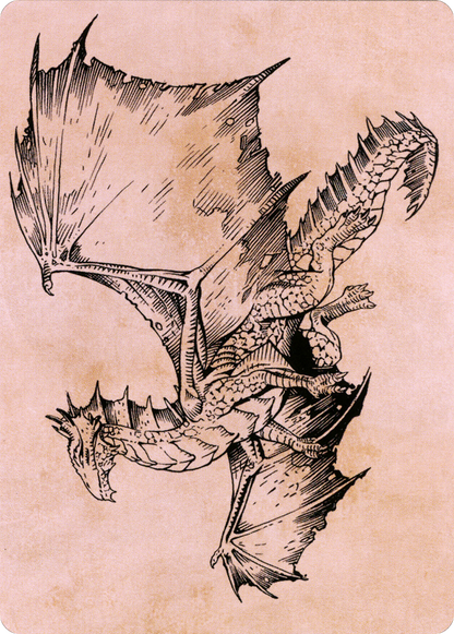Ancient Bronze Dragon // Ancient Bronze Dragon (ACLB-058) (Borderless) [Battle for Baldur's Gate Art Series]