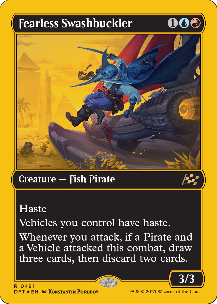 Fearless Swashbuckler (First-Place Foil) (DFT-481) [Aetherdrift] Foil