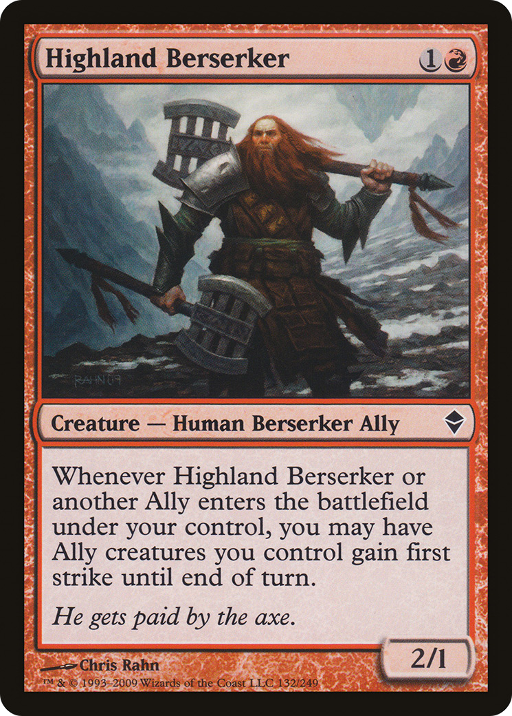 Highland Berserker (ZEN-132) [Zendikar]