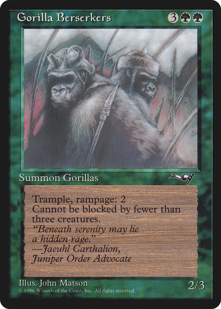 Gorilla Berserkers (Closed Mouth) (ALL-076) [Alliances]